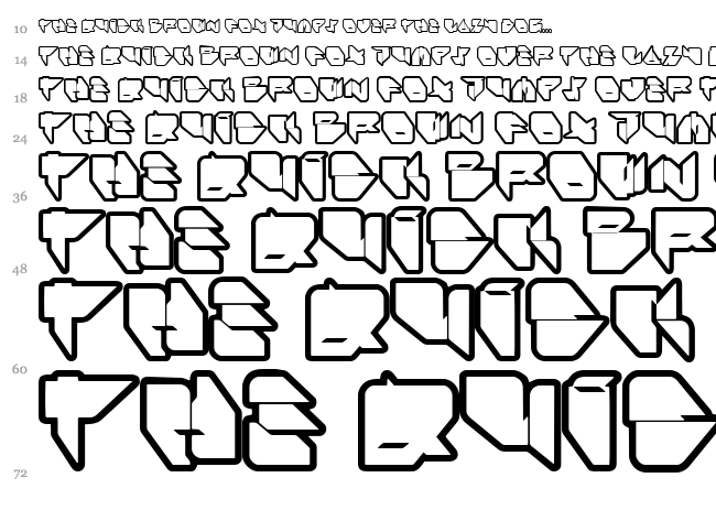 Ikos Dub font waterfall